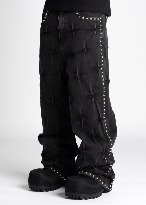 Iron Grey Patch Denim - Guapi Clothing