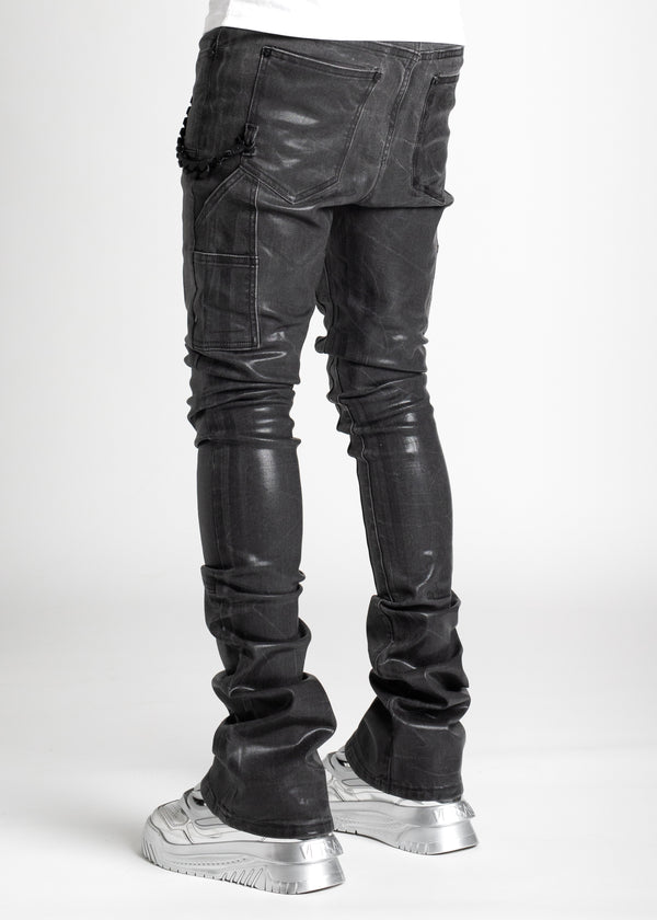 Iron Grey Waxed Stacked Denim Guapi Clothing