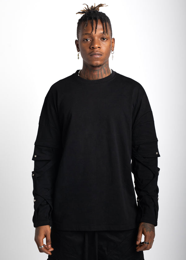 【ANGLAN】Pigment Ethnic Long Sleeve Jacquard Performance Long Sleeve Tee in White | Bandit Running