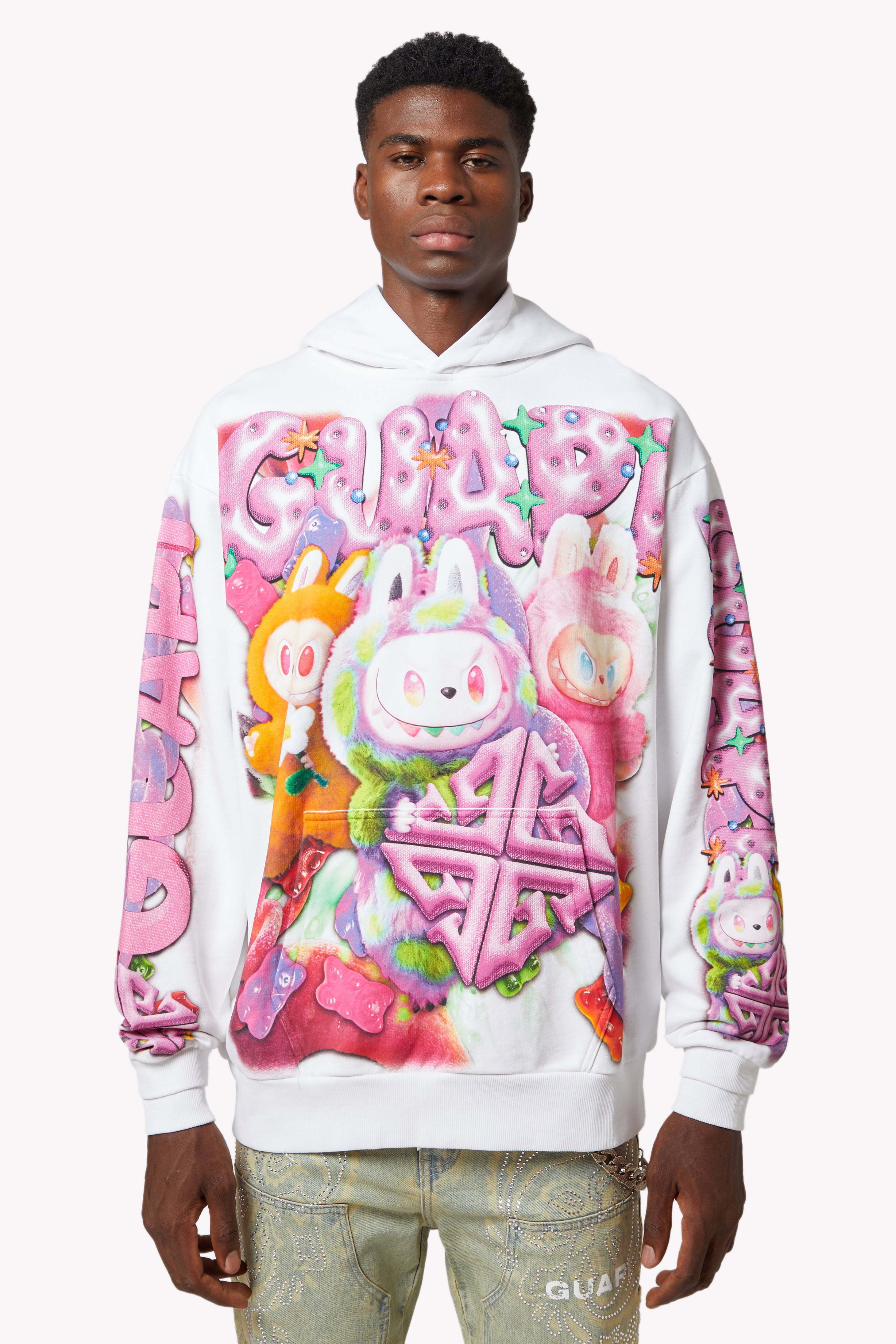 White Candy Riot Hoodie V2 – GUAPI CLOTHING FZ-LLC