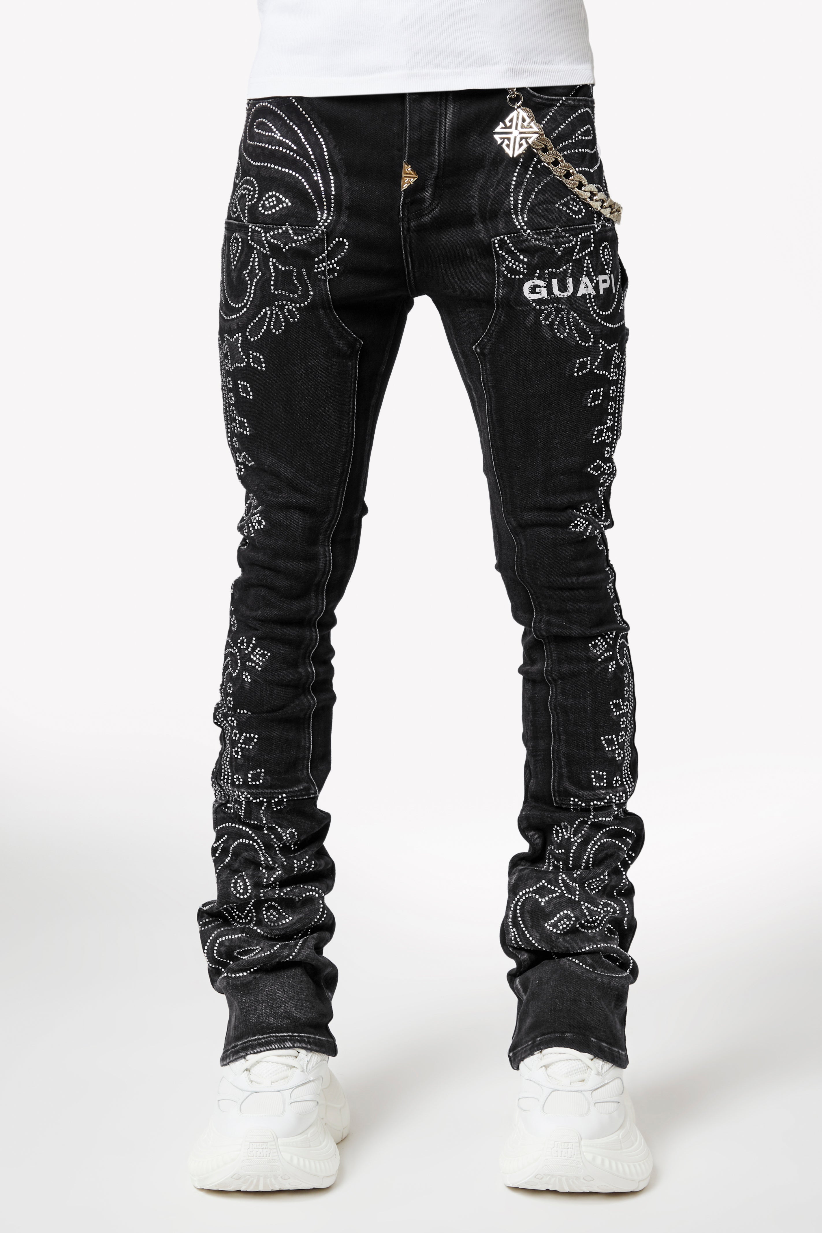ヴィンテージブラックペイズリーデニム – GUAPI CLOTHING FZ-LLC