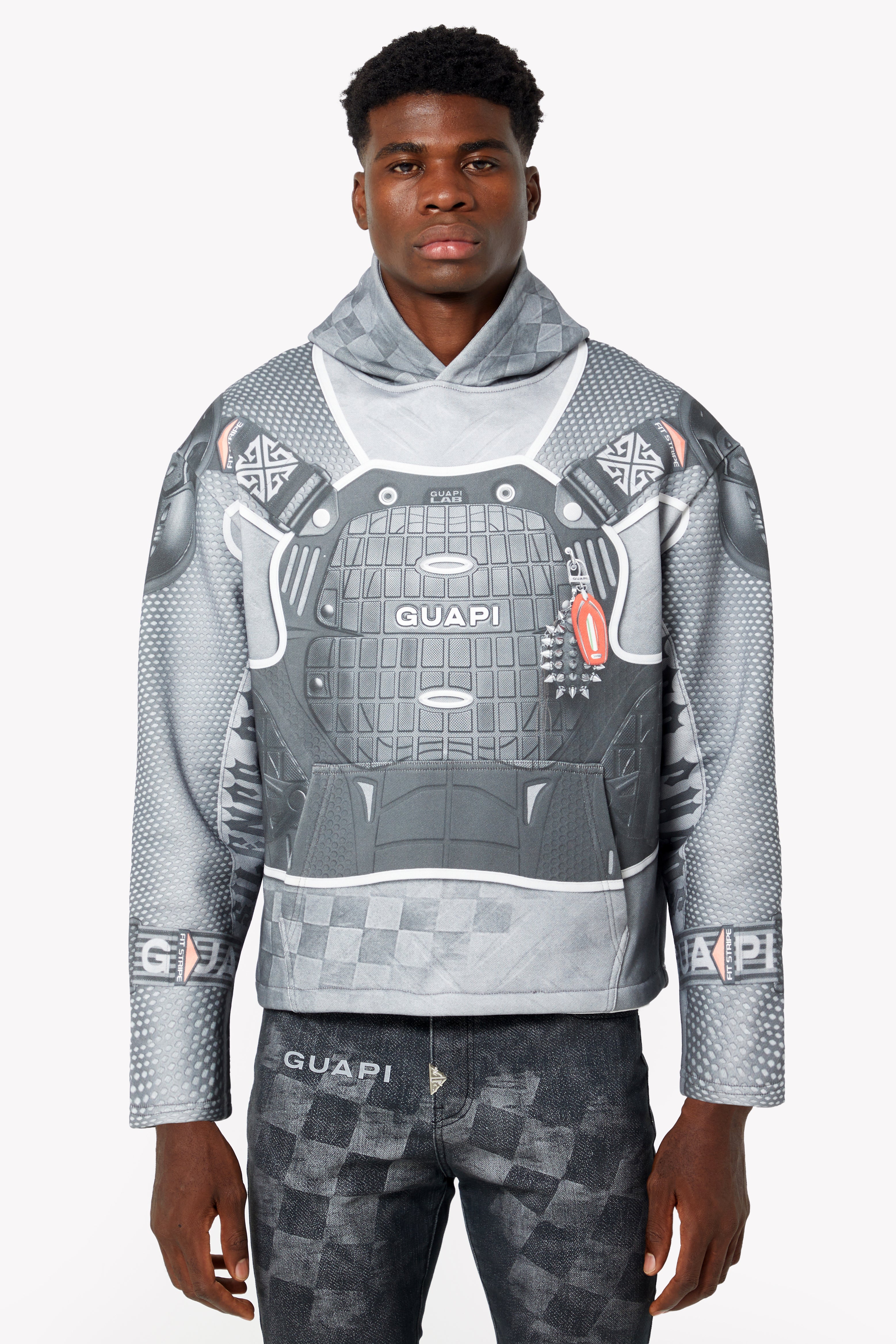 ジャケット・アウター GUAPI / Cloud Grey Cross Flannel Cloud Grey Racer Hoodie – GUAPI CLOTHING FZ-LLC