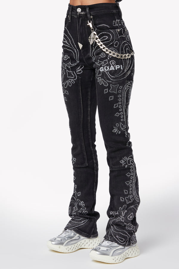 新品　GUAPI / PAISLEY DENIM Black Diamond Paisley Denim - Guapi Clothing