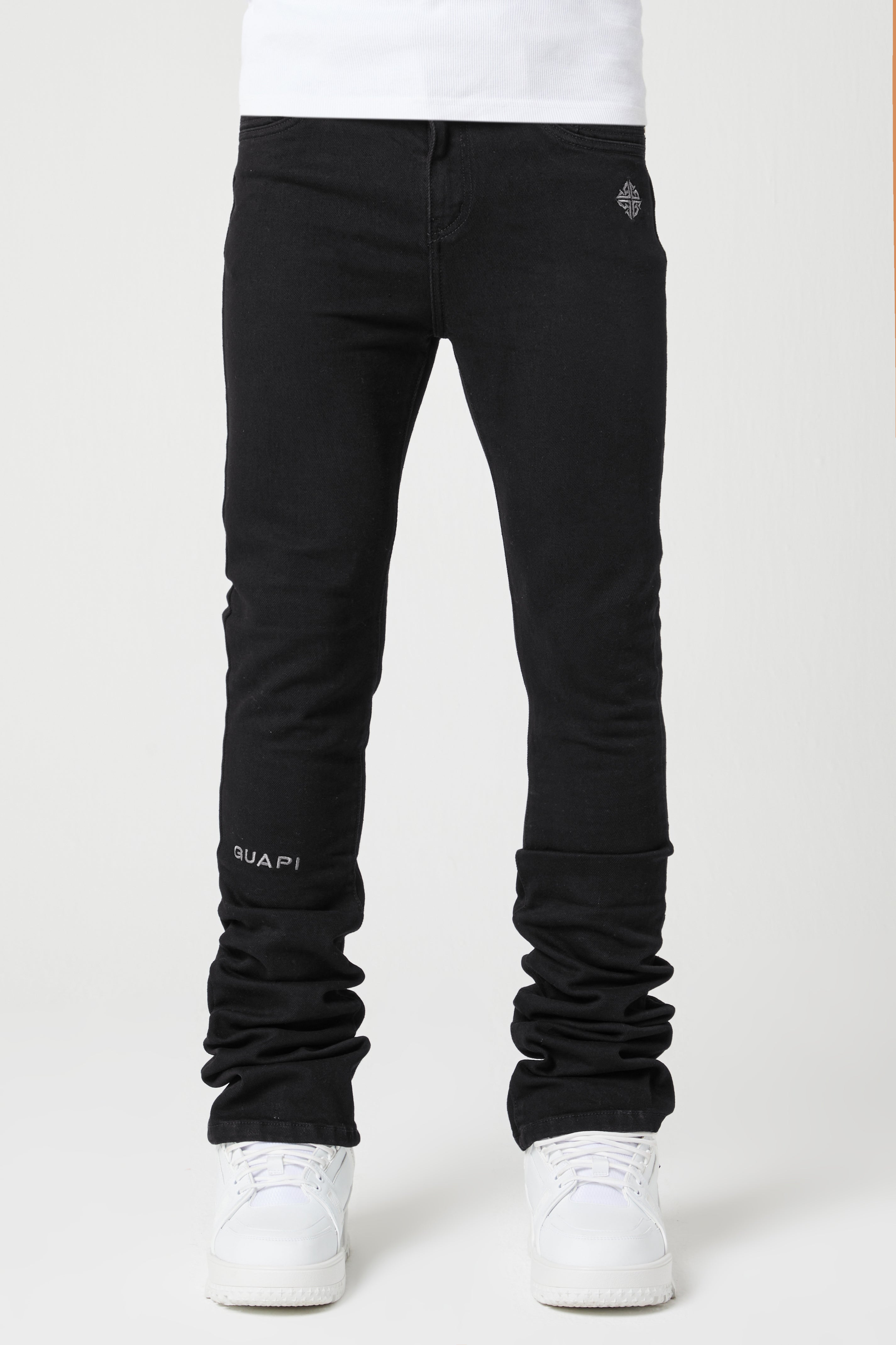 Obsidian Black Basics Stacked Denim – Guapi Clothing