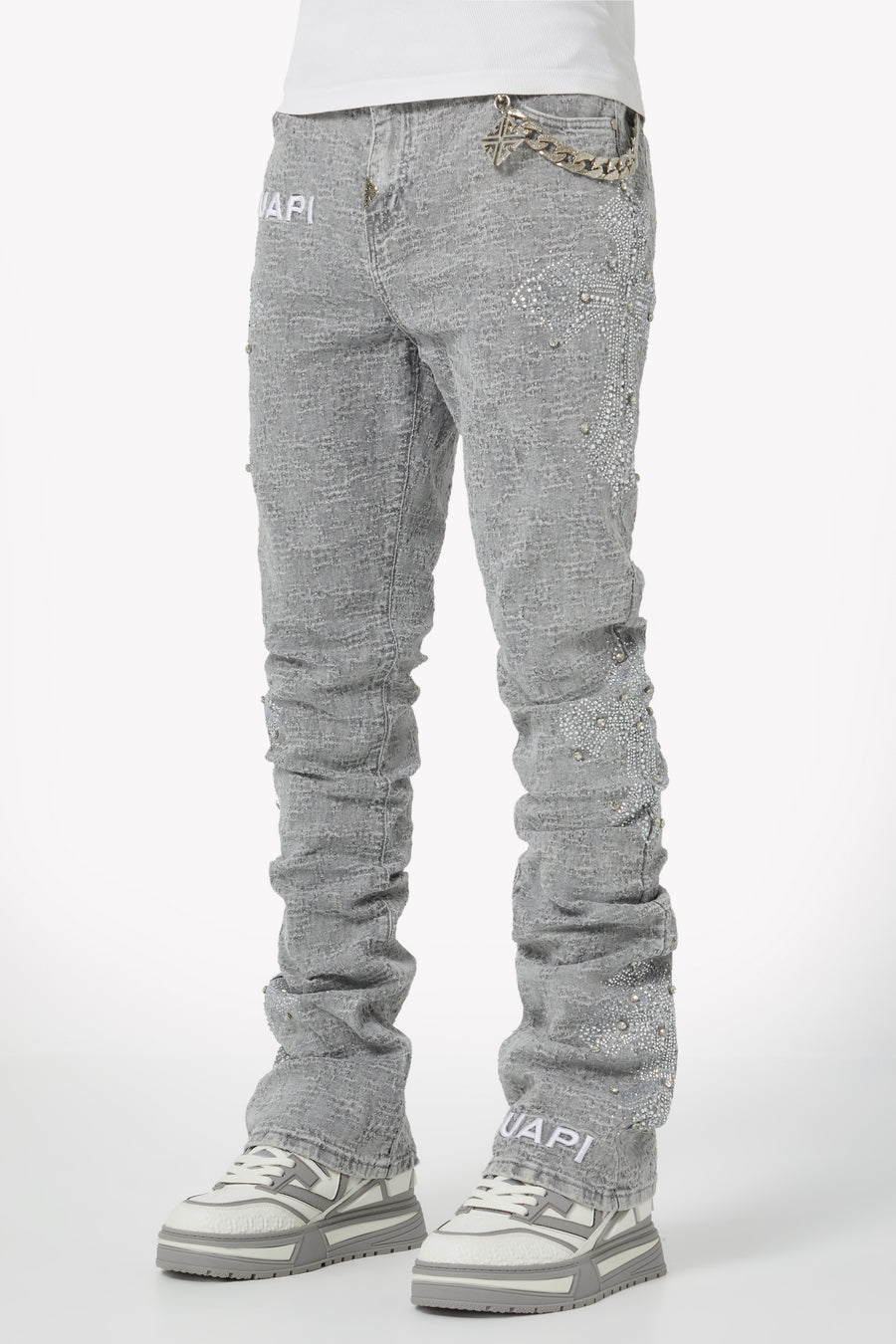 <tc>スモークグレーダメージクロスデニム</tc>