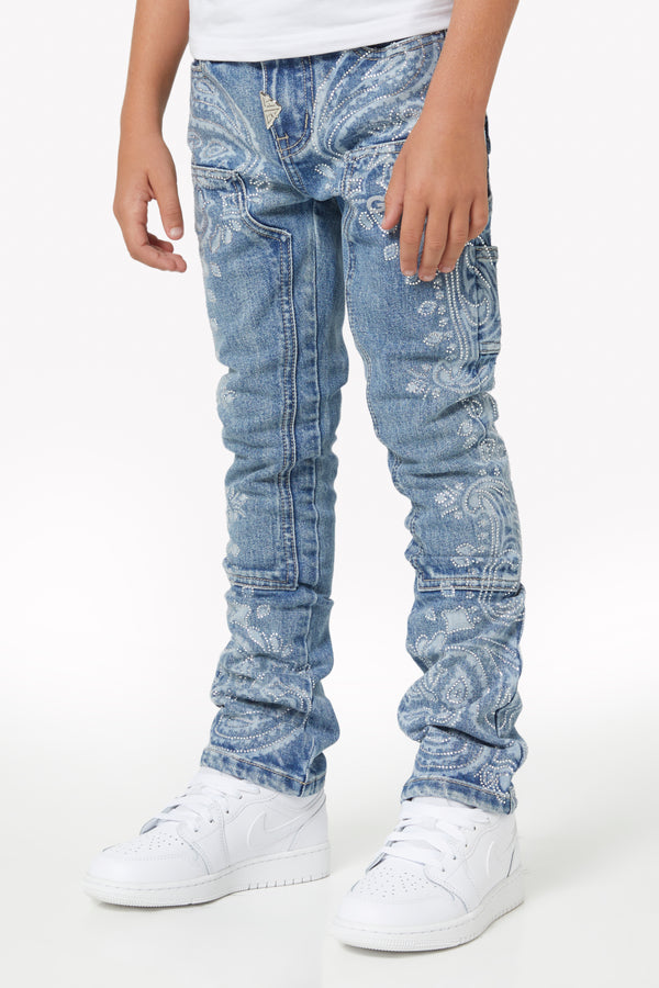 新品　GUAPI / PAISLEY DENIM Vintage Blue Paisley Kids Denim - Guapi Clothing