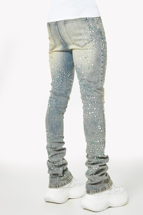 Vintage Olive Pearls Denim - Guapi Clothing