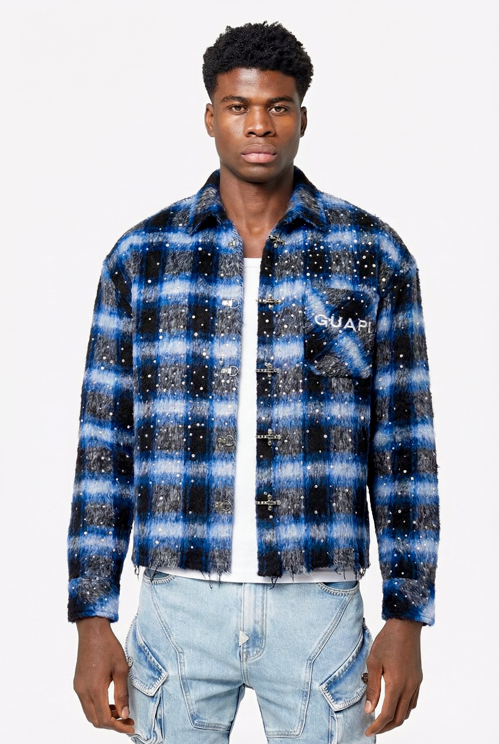 ふ*わ様 GUAPI  BLUE STARS FLANNEL JACK Midnight Sky Flannel – GUAPI CLOTHING FZ-LLC