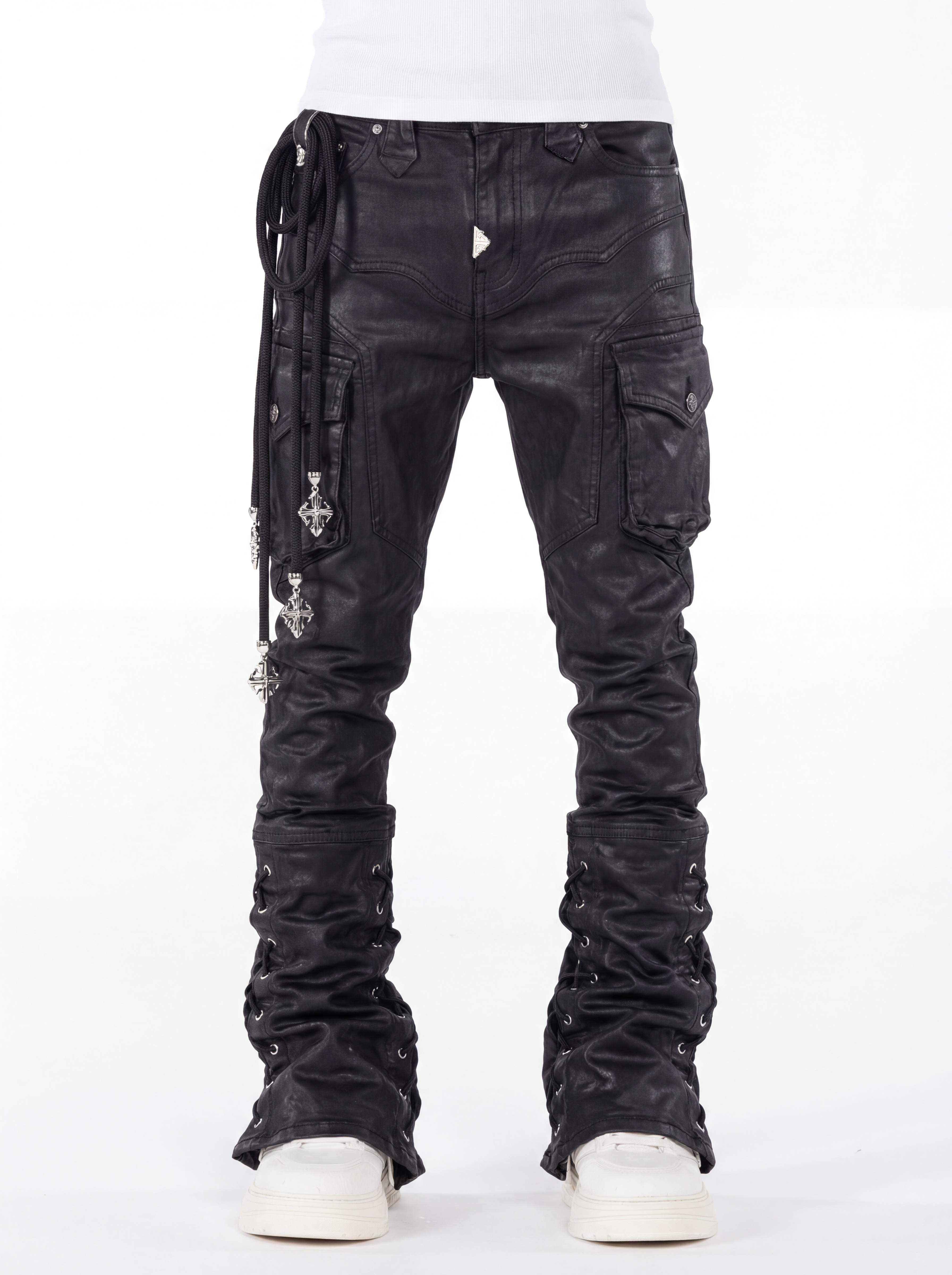 パンツ GUAPI Black Waxed Rope Denim Black Waxed Rope Denim – GUAPI CLOTHING FZ-LLC