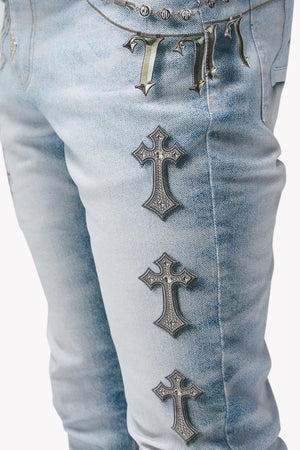 Aqua Blue Heavens Vault Denim