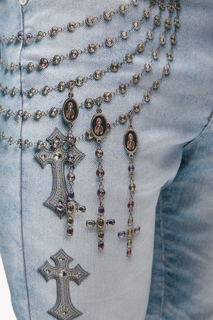 Aqua Blue Heavens Vault Denim