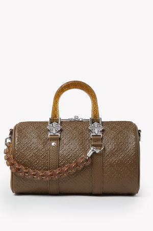 Cocoa Brown Mini Duffle Bag