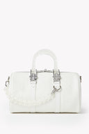 パールホワイトミニダッフルバッグ