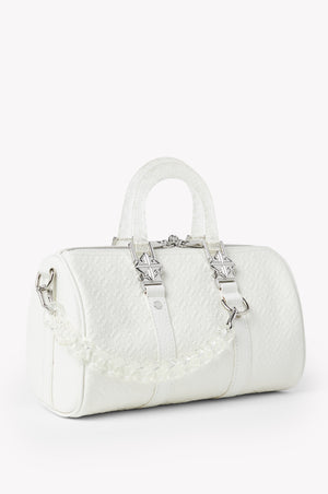 Pearl White Mini Duffle Bag