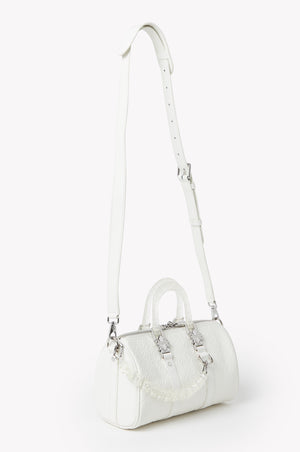 Pearl White Mini Duffle Bag