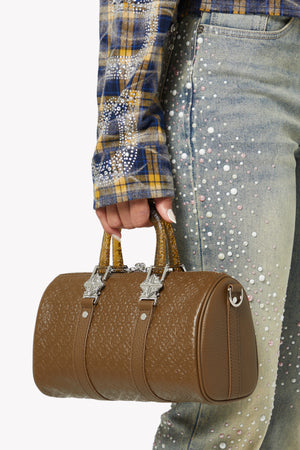 Cocoa Brown Mini Duffle Bag