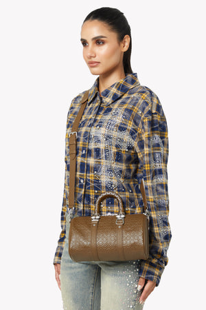 Cocoa Brown Mini Duffle Bag