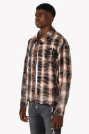 Mocha Rhinestone Flannel