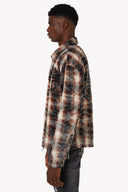 Mocha Rhinestone Flannel