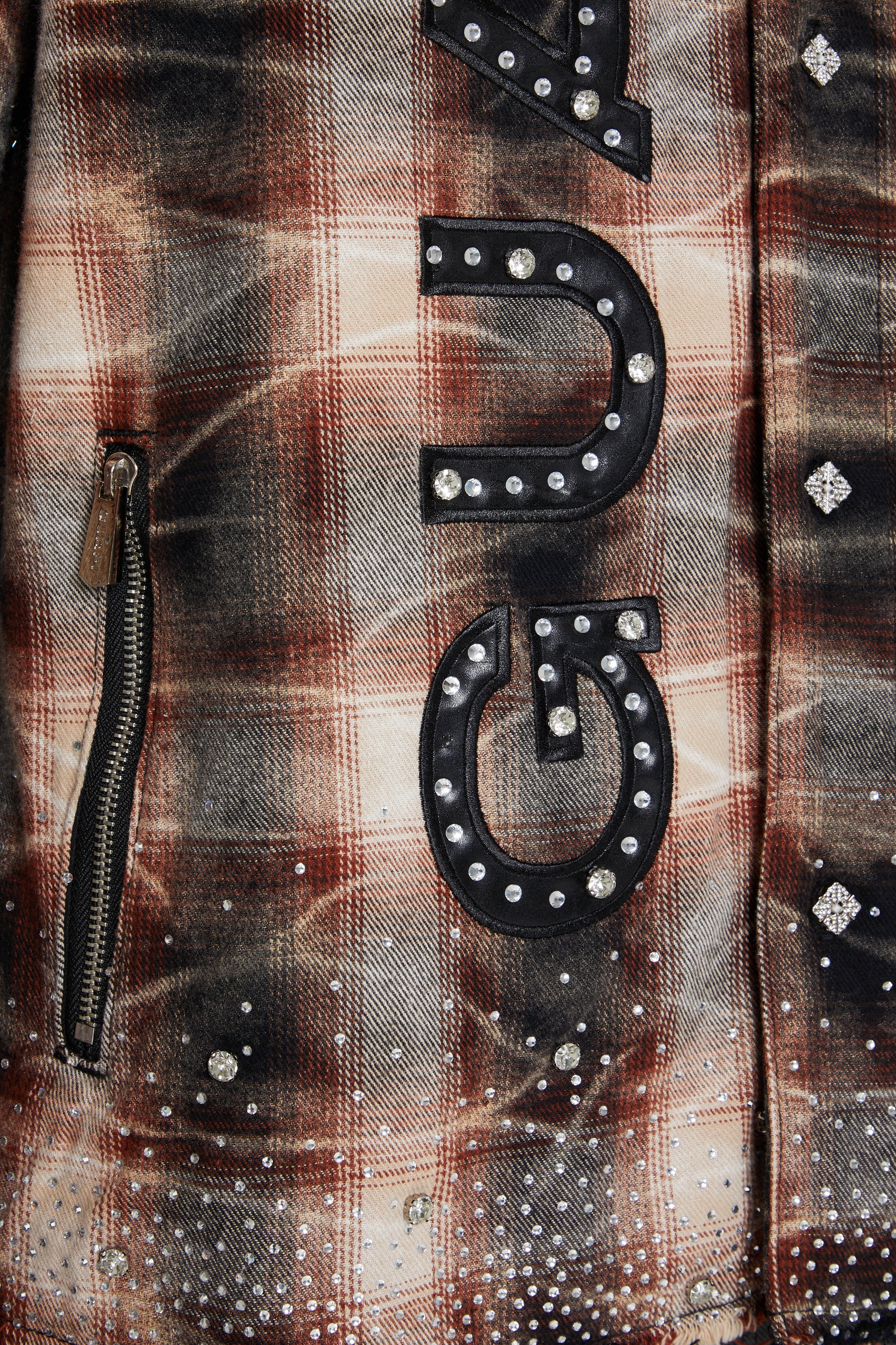 Mocha Rhinestone Flannel