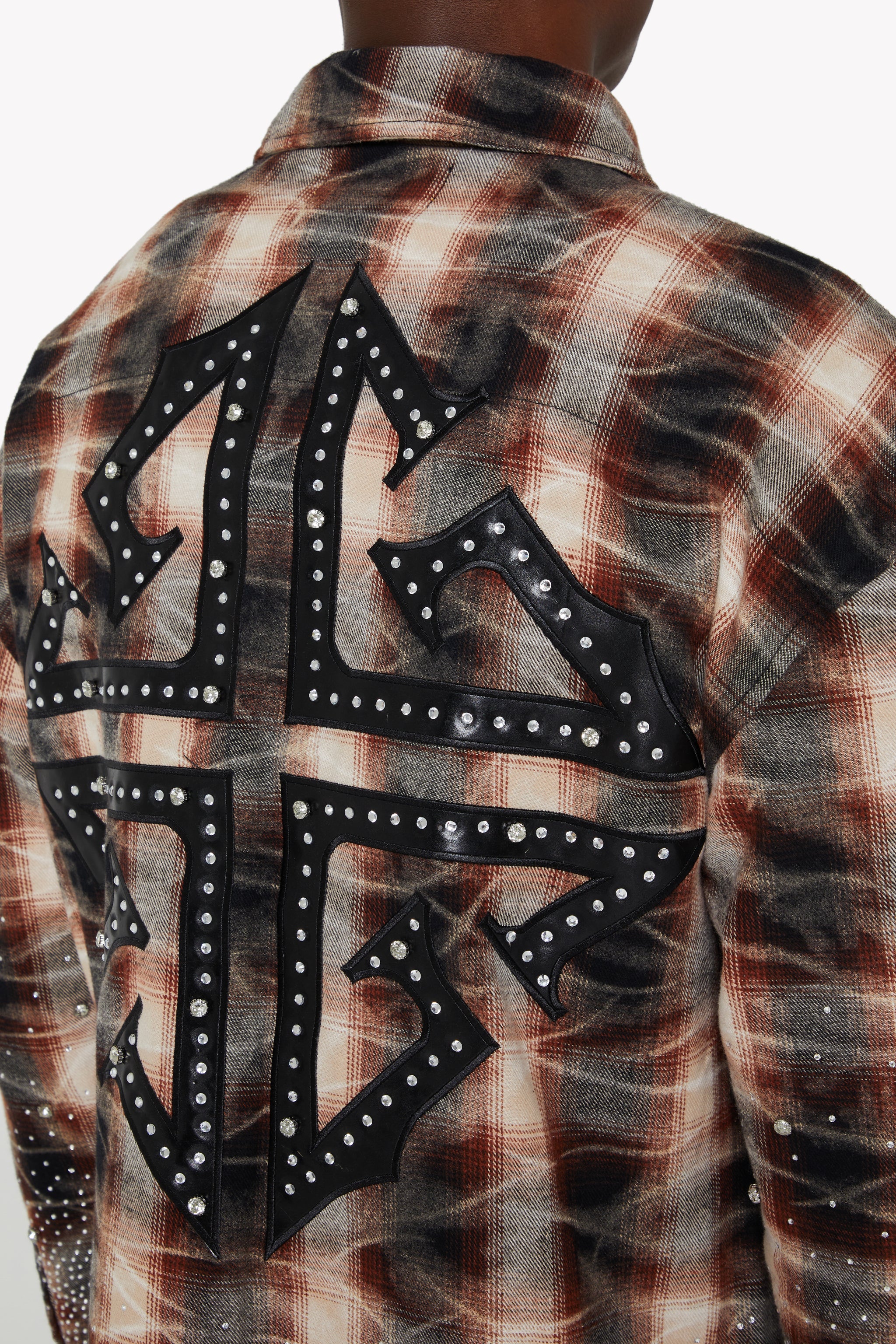 Mocha Rhinestone Flannel