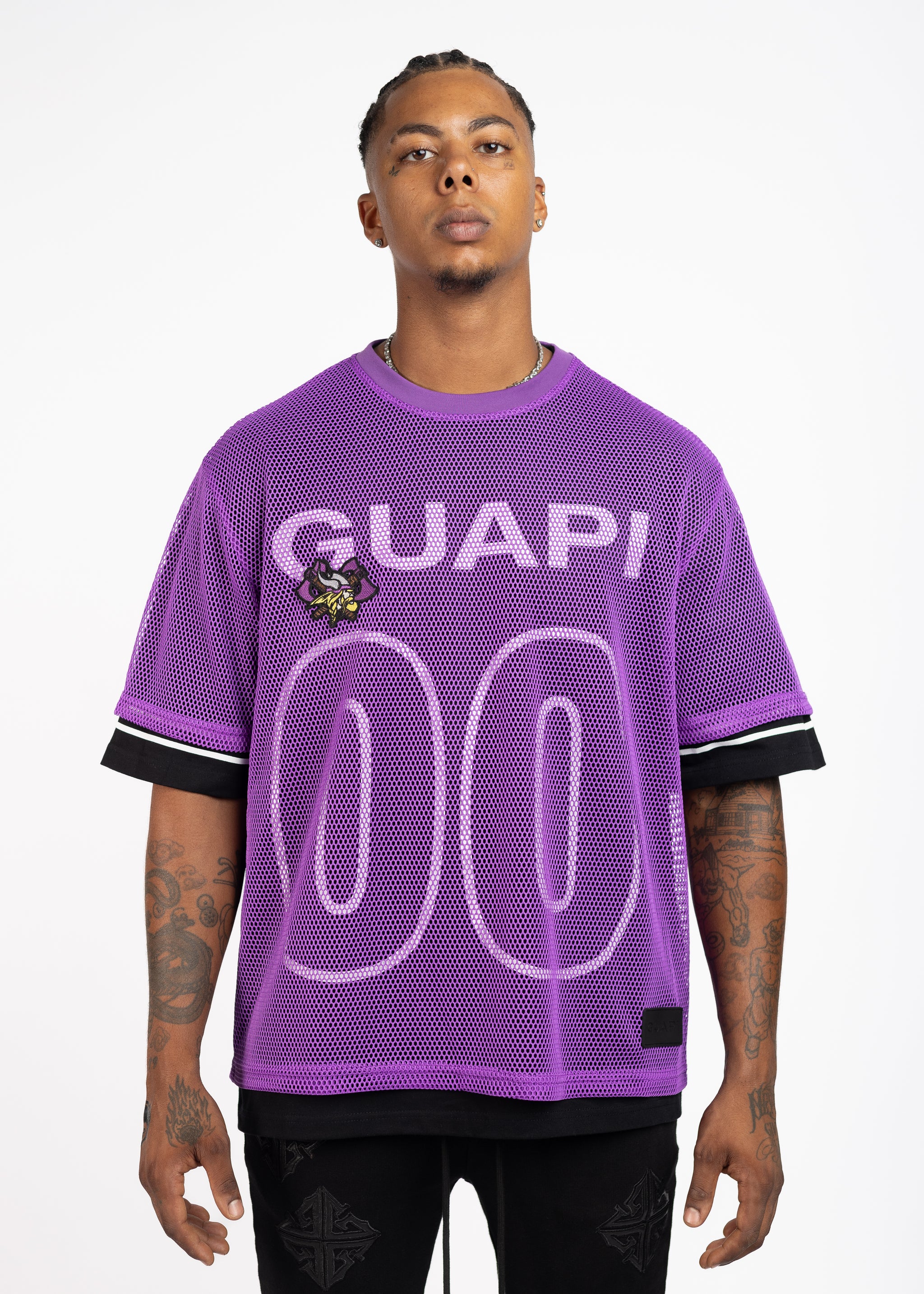 <tc>エレクトリックパープルメッシュフットボールTシャツ</tc>
