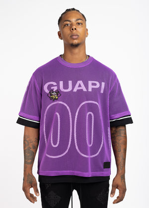 <tc>エレクトリックパープルメッシュフットボールTシャツ</tc>