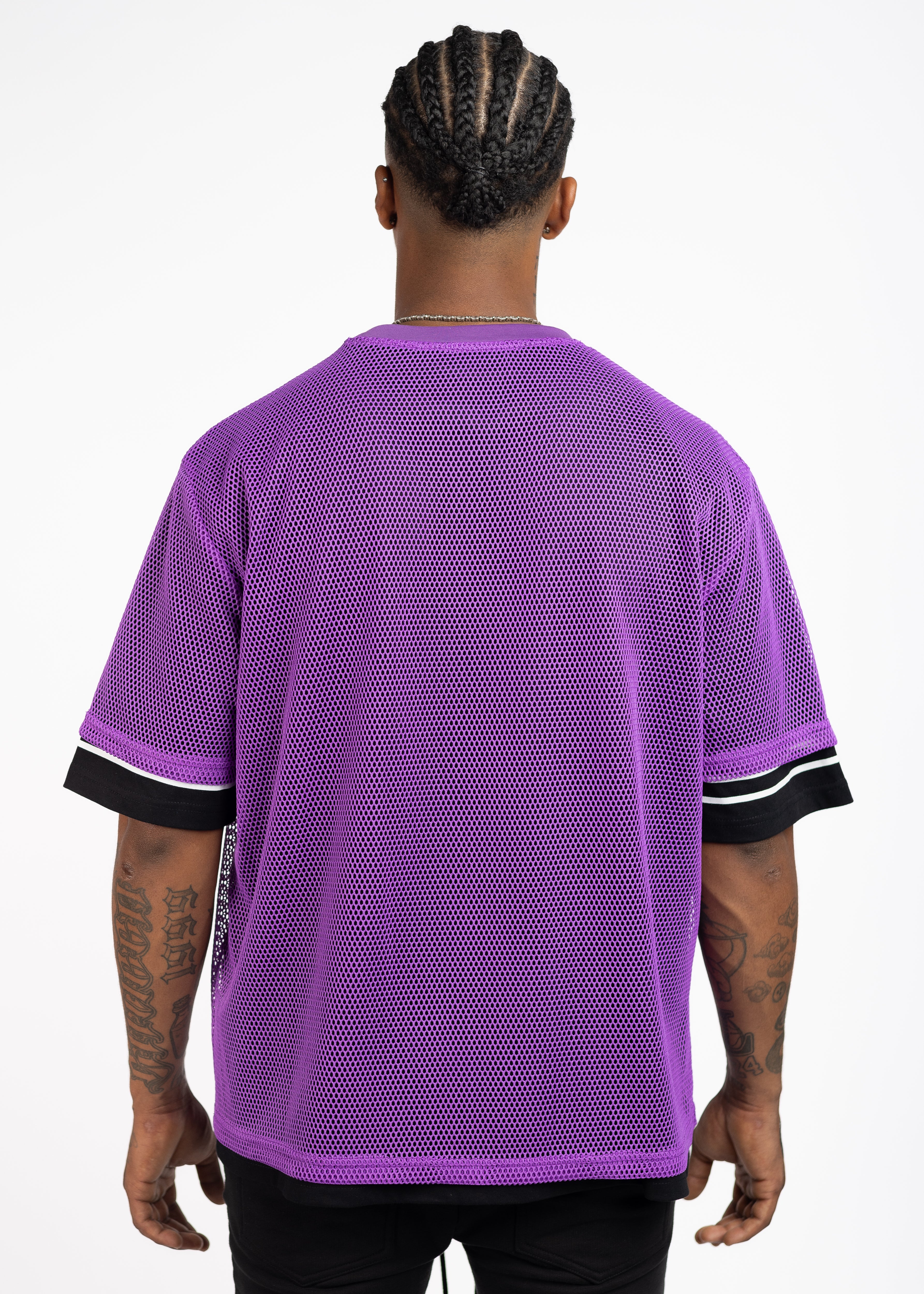Electric Purple Mesh Football Tee – GUAPI CLOTHING FZ-LLC
