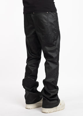 Obsidian Black Icon Flared Denim - Guapi Clothing