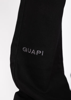 Obsidian Black Basics Flared Denim