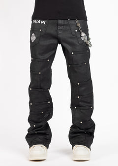大人気 【GUAPI】 Obsidian Black Icon Flared デニム ブラック Obsidian Black Icon Flared Denim - Guapi Clothing