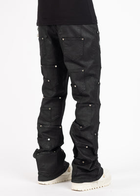 デニム・ジーパン DIAGONAL : 24FW / DAMAGE DENIM PANTS (BLACK) 61W+jkGxHgL.jpg