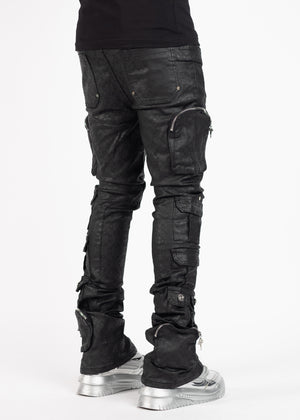 All Black Monogram Embellished Denim