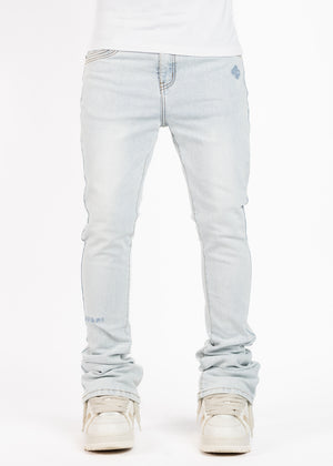 Aqua Blue Basics Stacked Denim