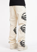 Cream Hell Dragger Leather Pant