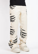 Cream Hell Dragger Leather Pant