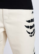 Cream Hell Dragger Leather Pant