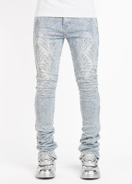パンツ GUAPI / EMBELLISHED DENIM 28 GUAPI EMBELLISHED デニム パンツ Steel blue 送料込み パンツ