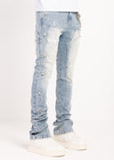 Aqua Blue Spider Denim