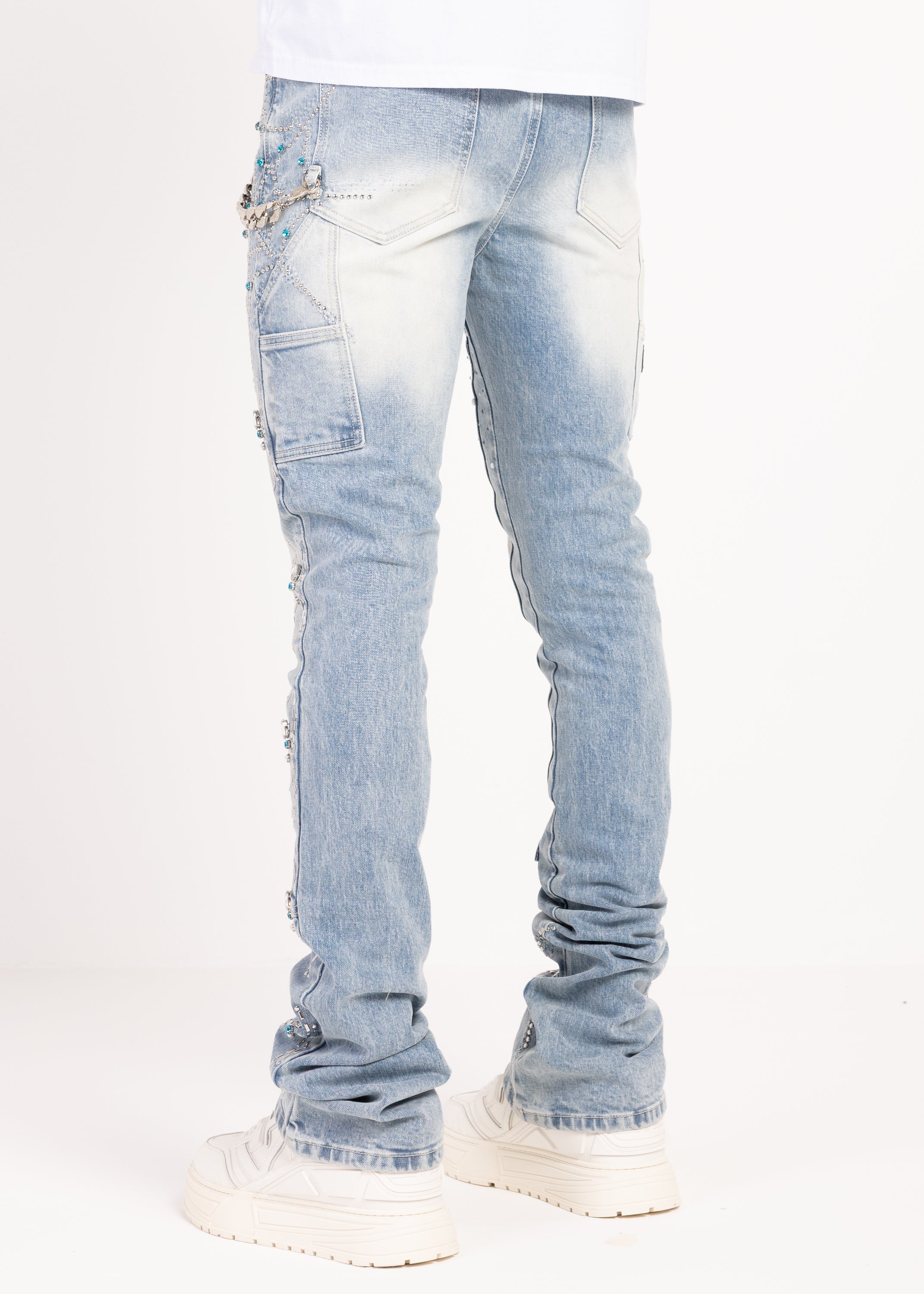 Aqua Blue Spider Denim – GUAPI CLOTHING FZ-LLC