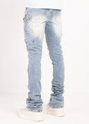 Aqua Blue Spider Denim
