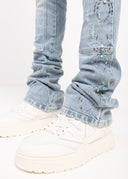 Aqua Blue Spider Denim