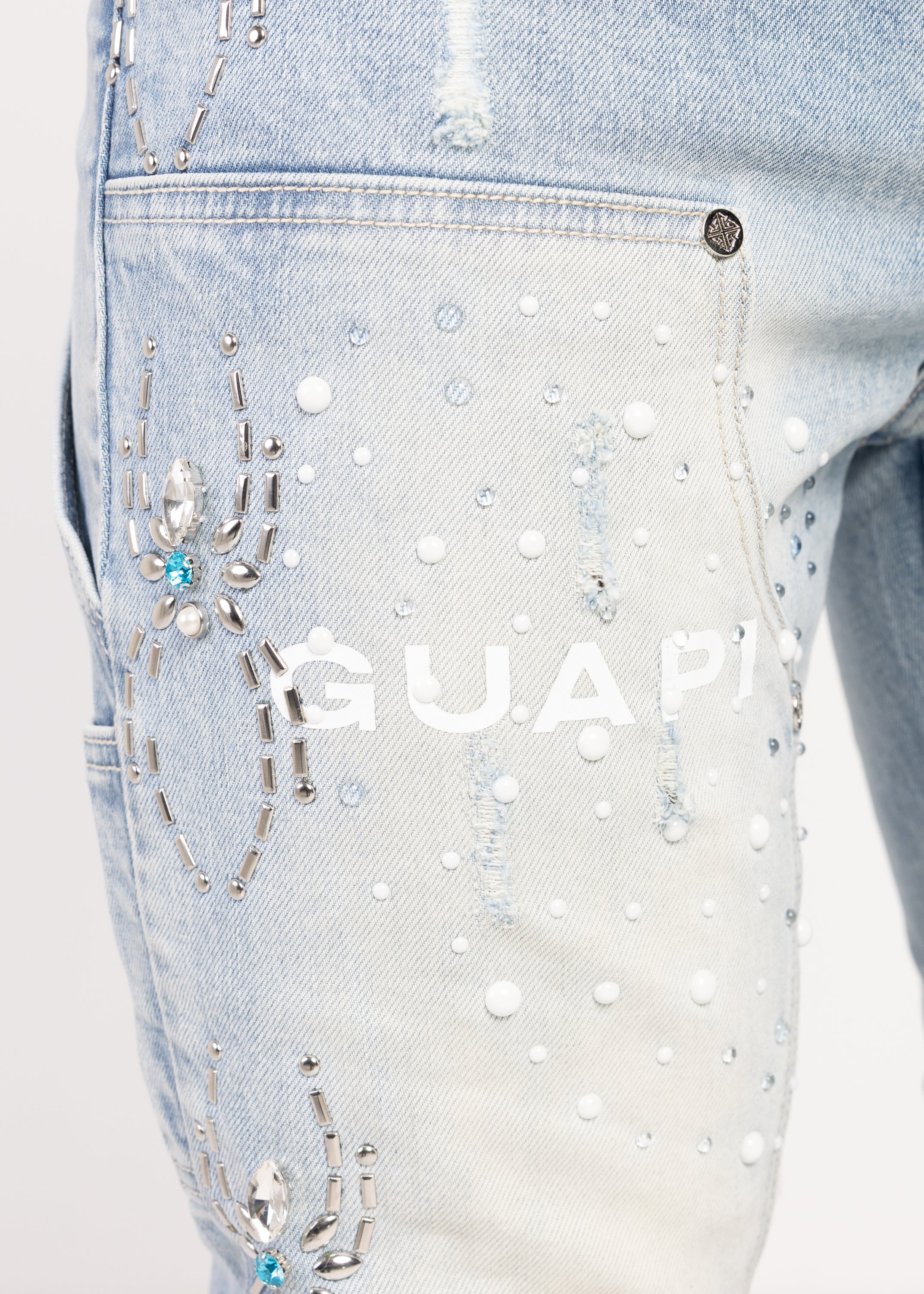 最安値/激レア　GUAPI SPIDER DENIM Aqua Blue Spider Denim – GUAPI CLOTHING FZ-LLC