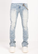 Aqua Blue Sashiko Denim