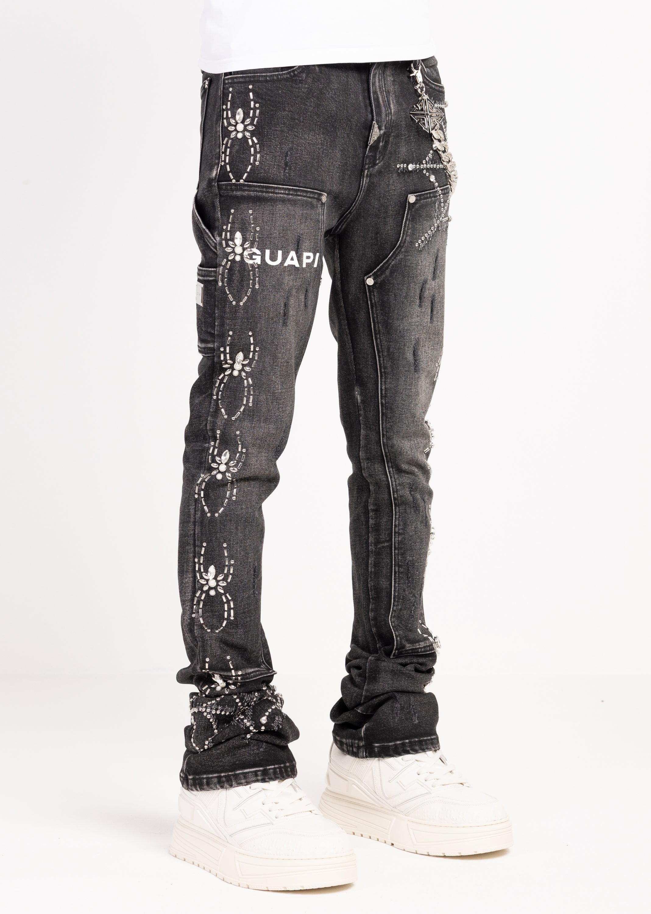 Obsidian Black Spider Denim V2 – GUAPI CLOTHING FZ-LLC
