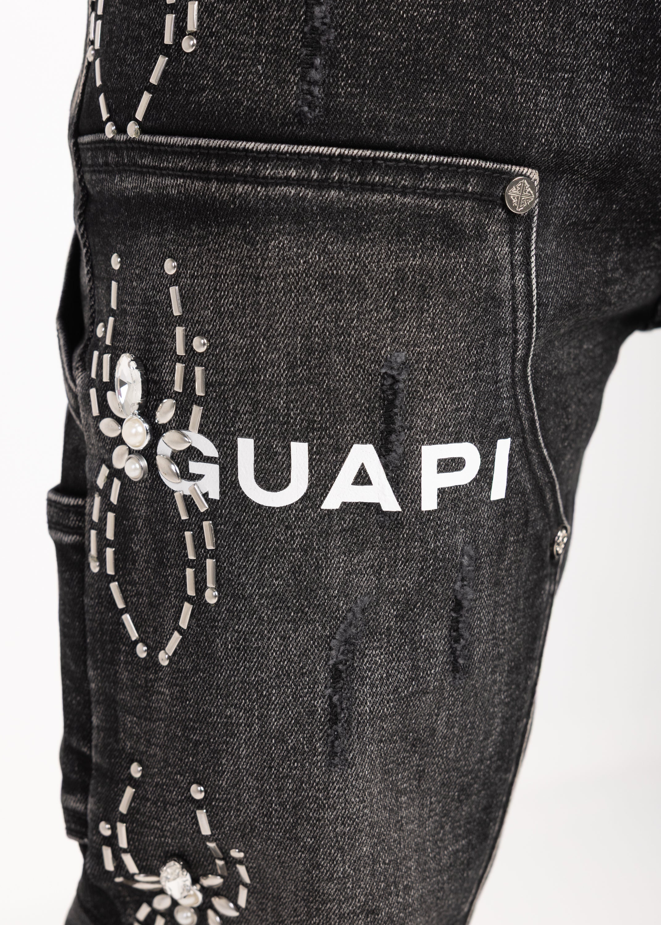 Obsidian Black Spider Denim V2 – GUAPI CLOTHING FZ-LLC