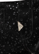 Obsidian Black Raindrop Cargo Leather Pant