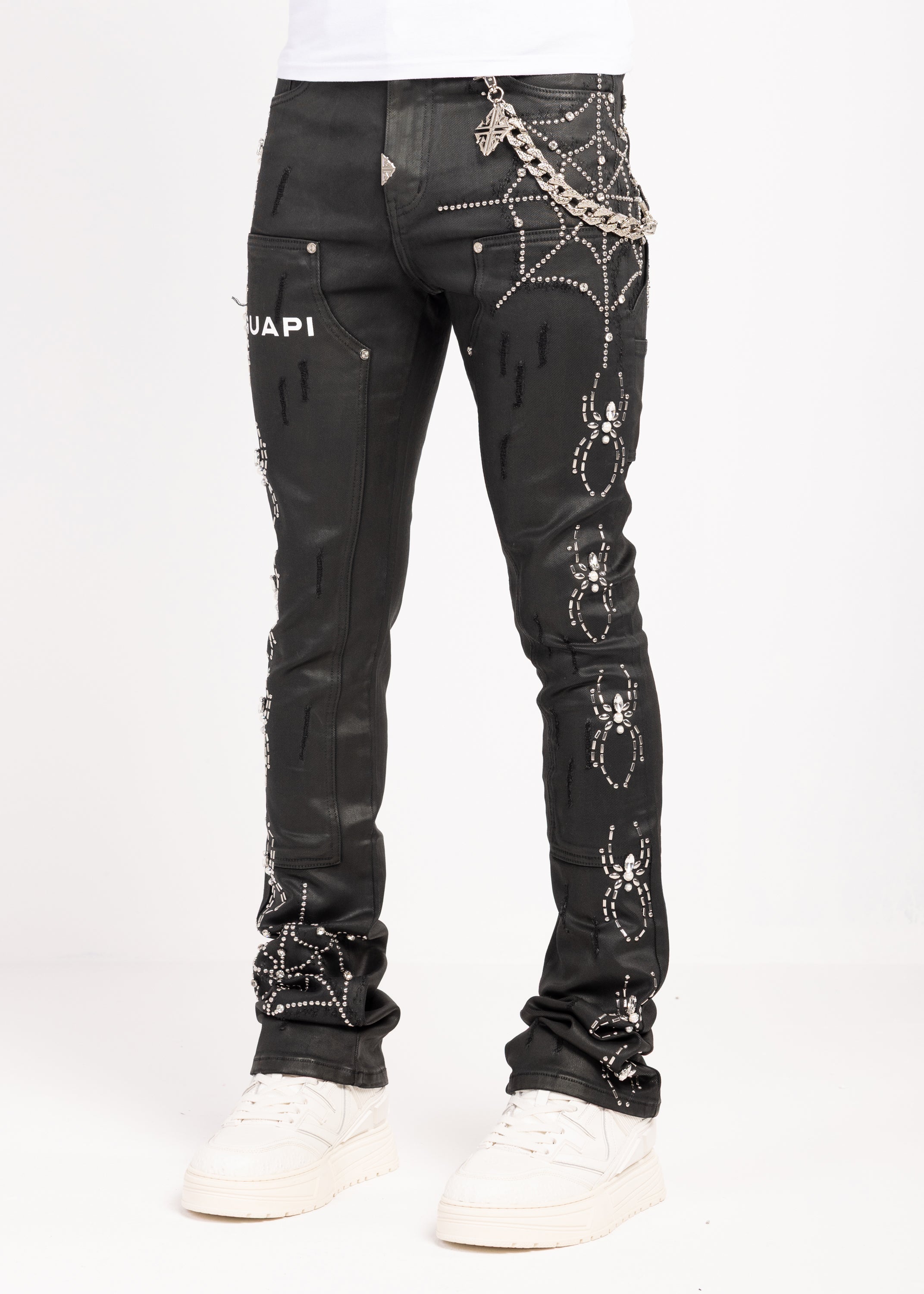 Obsidian Black Waxed Spider Denim – GUAPI CLOTHING FZ-LLC