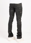 Obsidian Black Waxed Spider Denim