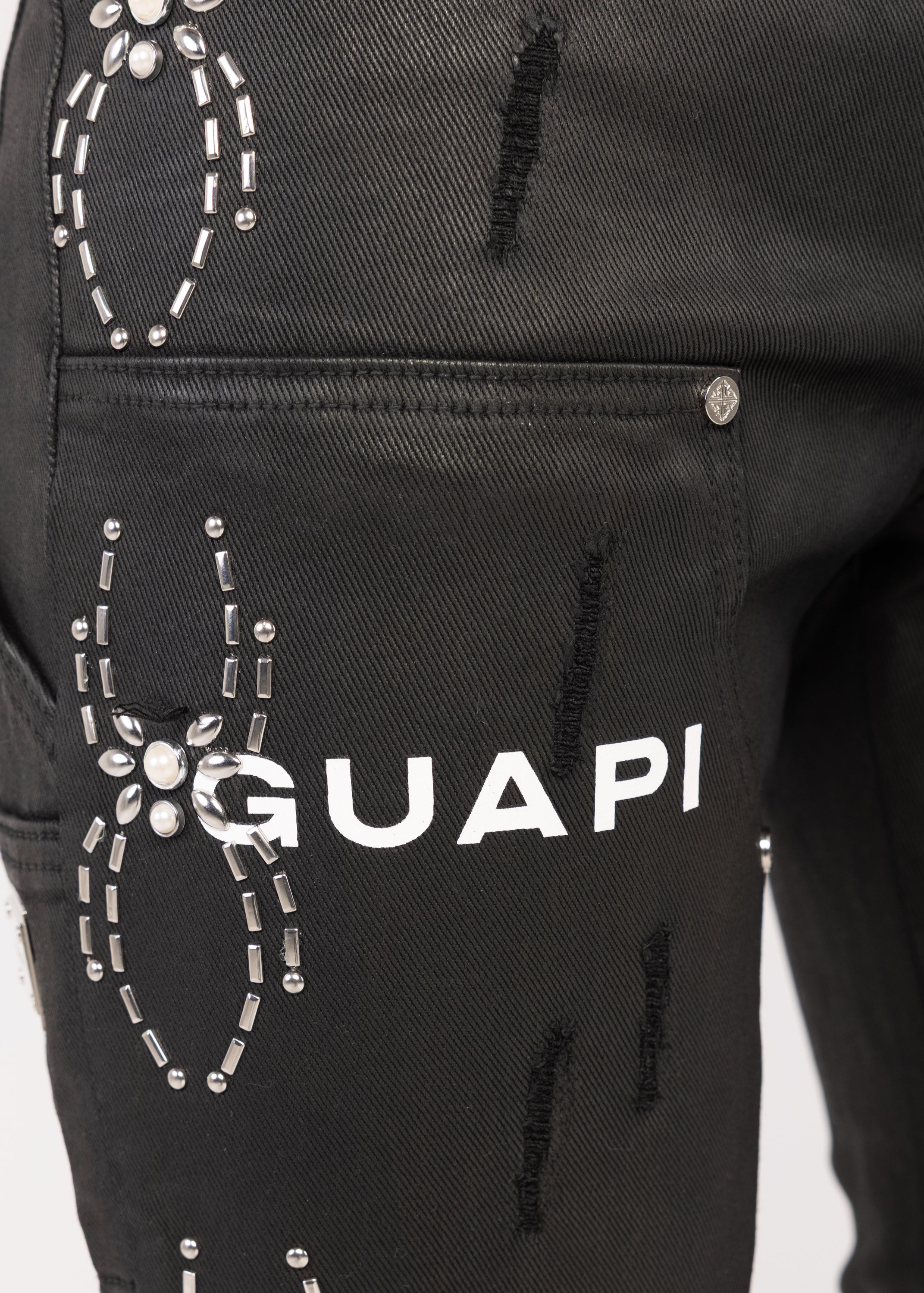 Obsidian Black Waxed Spider Denim – GUAPI CLOTHING FZ-LLC
